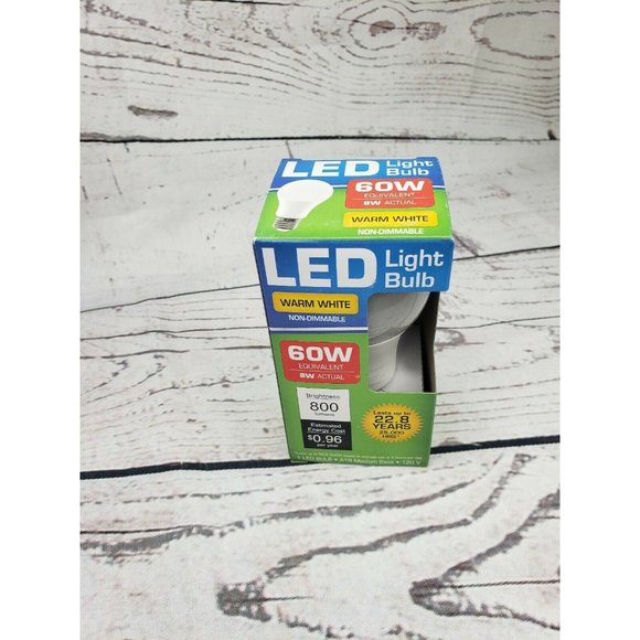 2 60 Watt LED Warm White Light Bulb - Picture 8 of 8